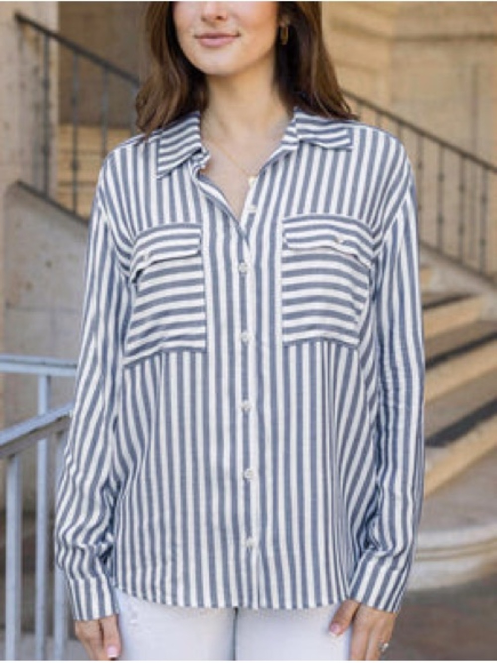 Grace & Lace Linen Button-Down Shirt